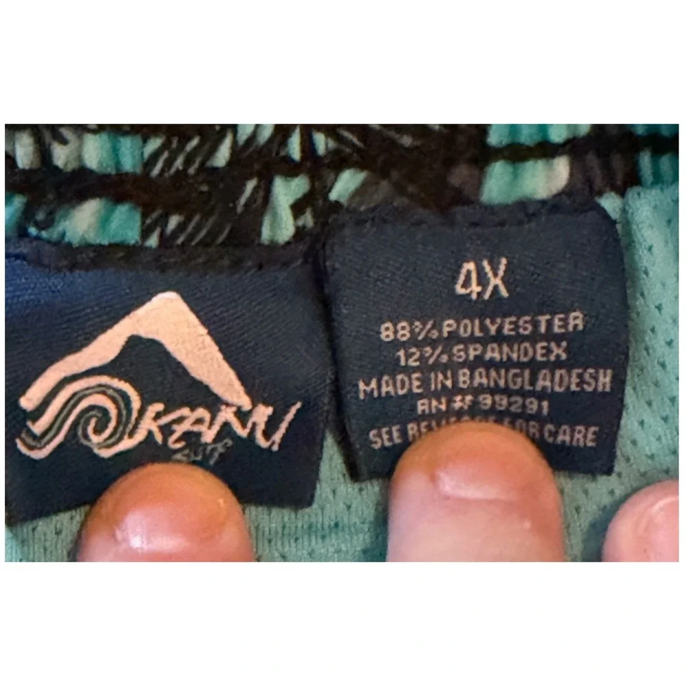 Kanu Surf Men's Tropical Floral Swim Trunks‎ Shorts 4X Blue Brown